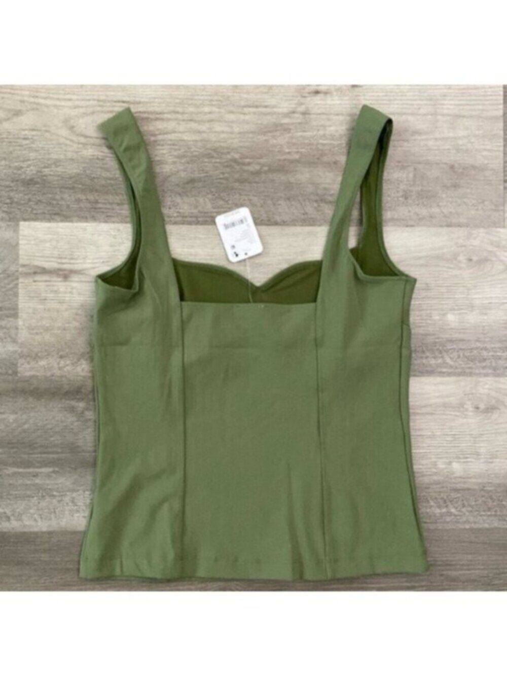 Intimately Free People NEW Somewhere Sometime Cami Tank Evergreen Green Medium - Picture 3 of 9